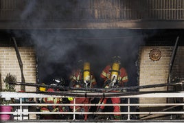 El incendio del Barrio Covadonga, en imágenes