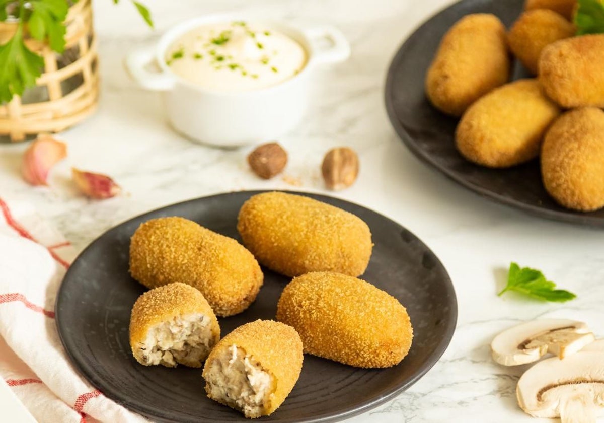 Croquetas de champiñones.