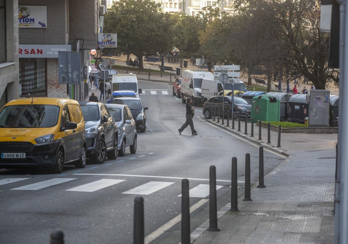 La calle Alcázar de Toledo, en Santander, que se cortará al tráfico la semana que viene.