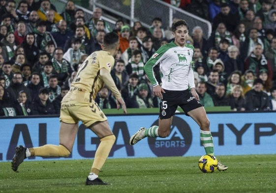 Marco Sangalli, durante al partido frente al Málaga.