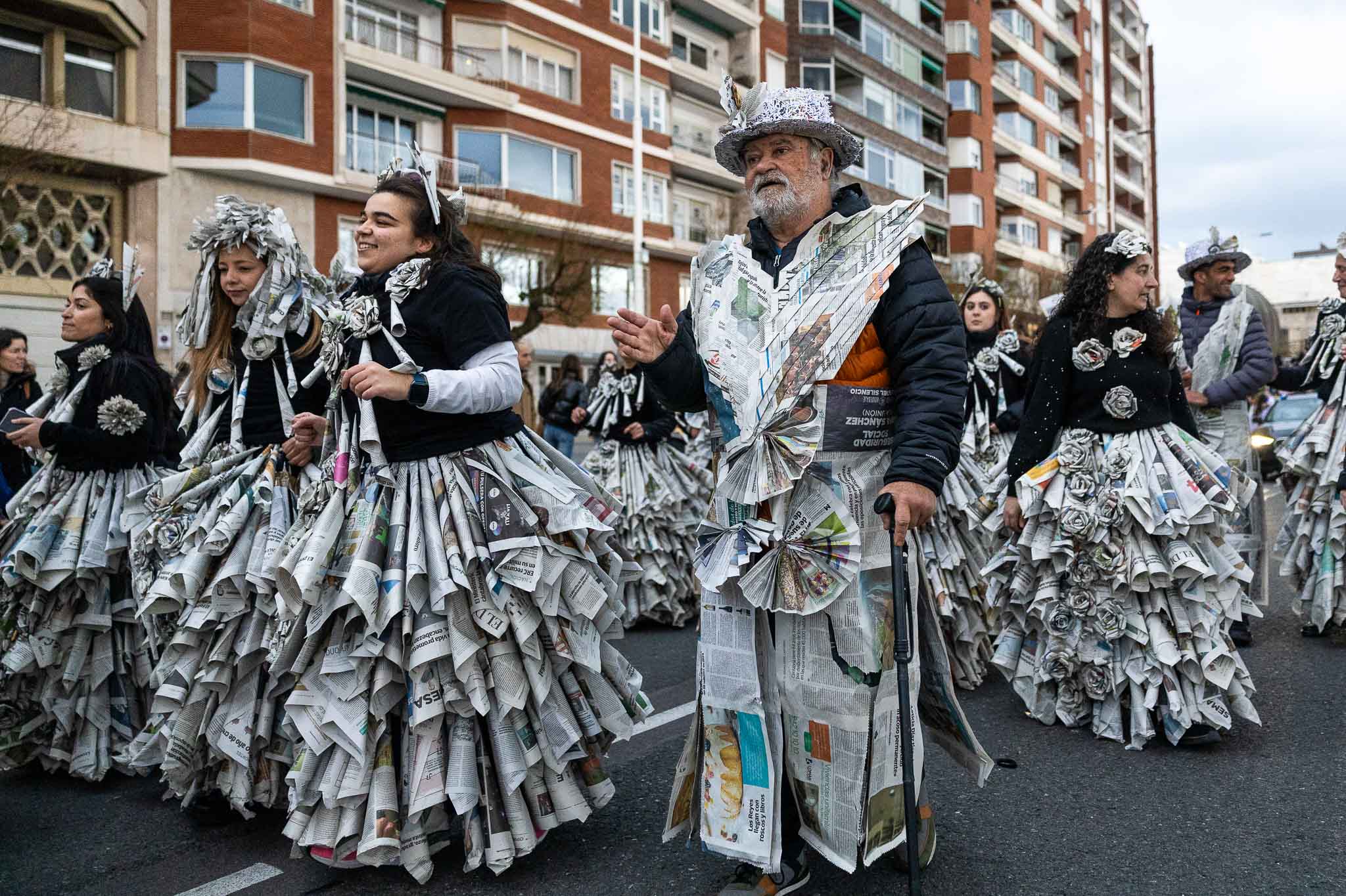 La prensa también fue motivo para el disfraz.