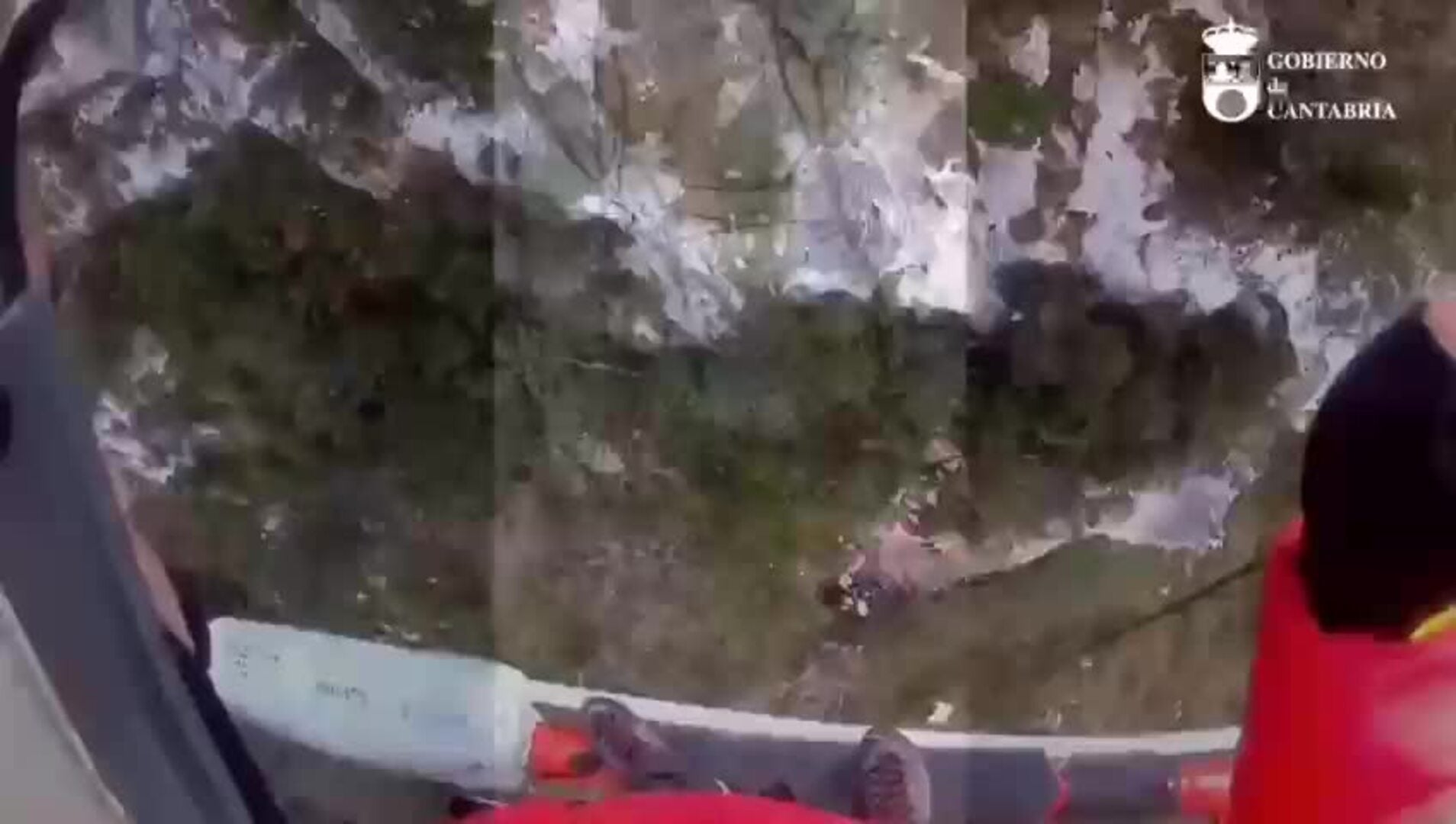 Rescate en la la Vía Ferrata de La Hermida