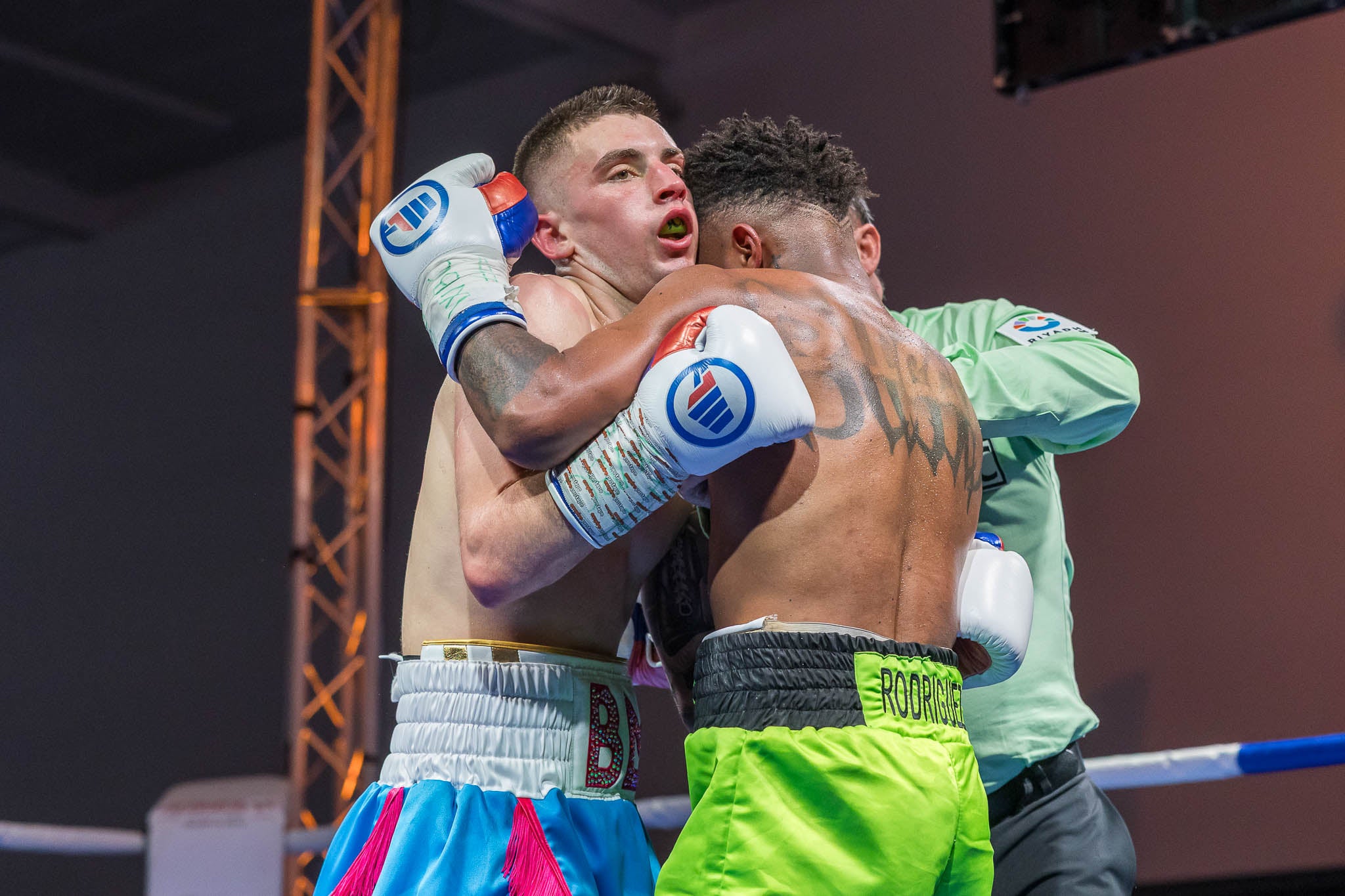 Macho y Rodríguez, juntos en un momento de la pelea.