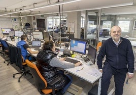 José Luis González Pescador, CEO de ABC Logistic, en las oficinas del Polígono de Raos, en 2023.