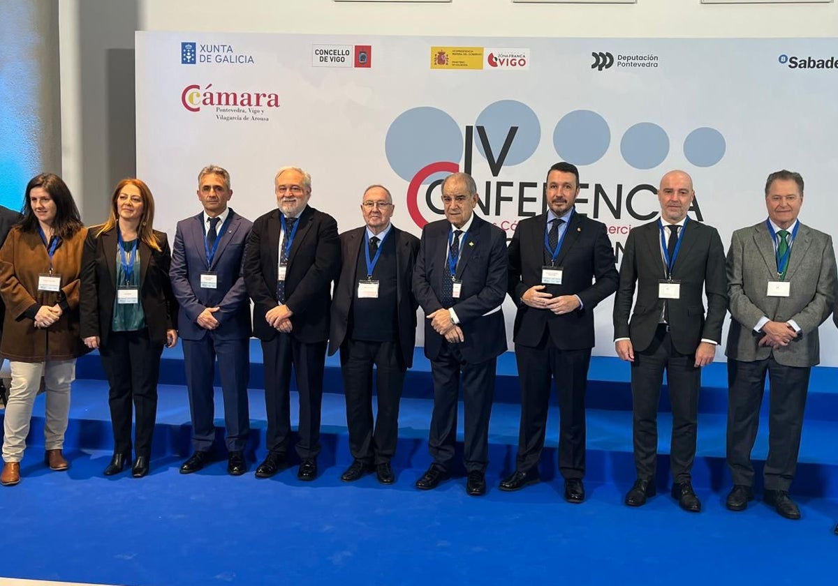 Presidentes de las cámaras en el encuentro de Vigo.