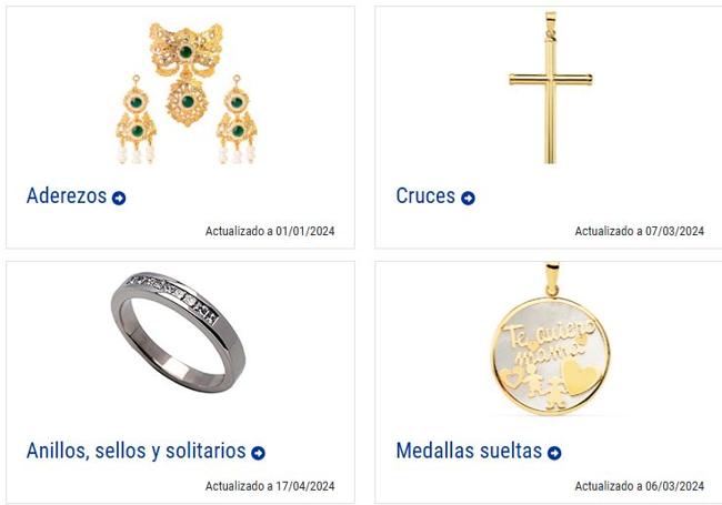 Catálogo virtual dejoyas recuperadas de la Policía Nacional.