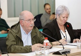 Arturo Roiz y Blanca Rosa Gómez Morante, en un Pleno municipal.