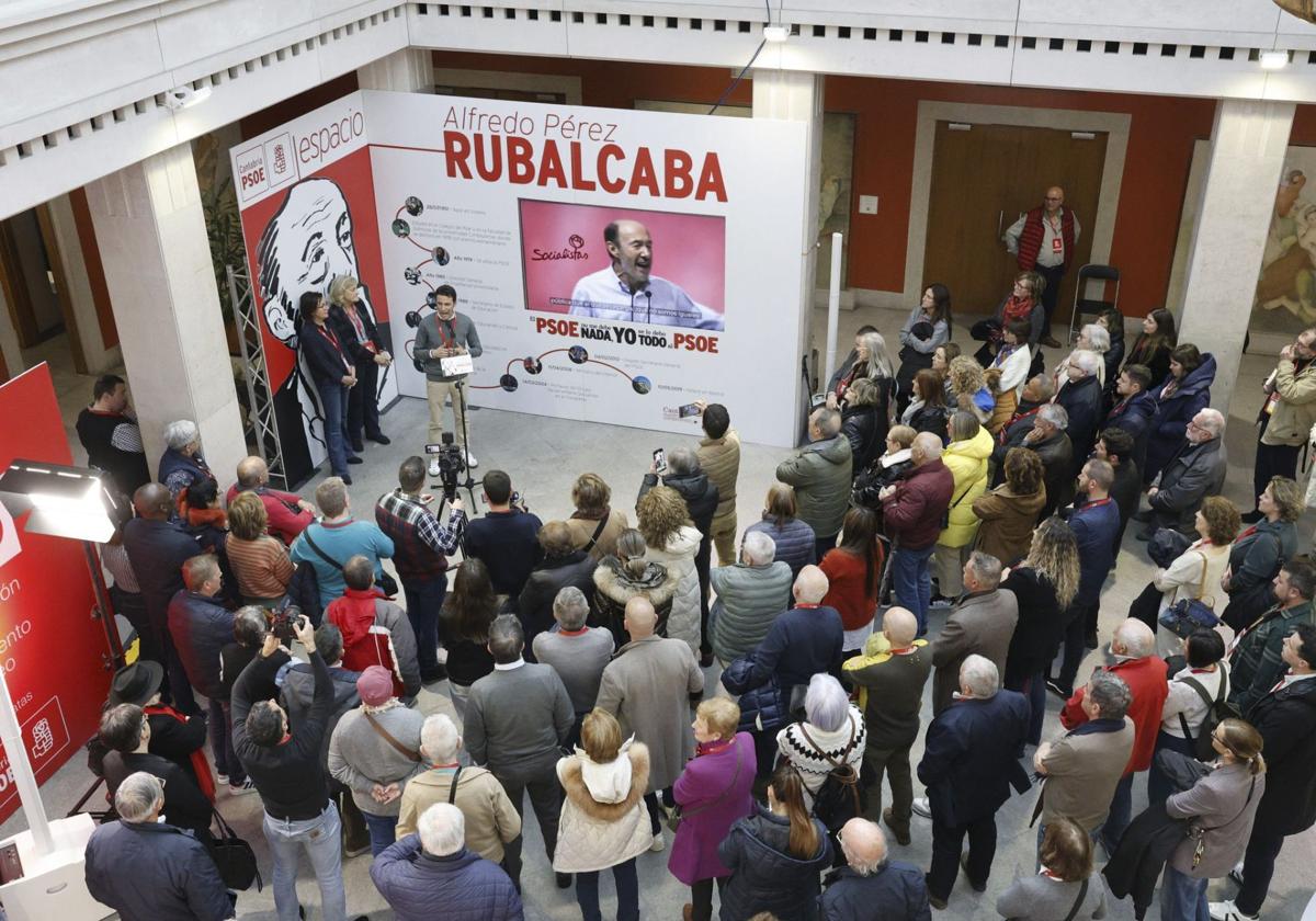 Acto de homenaje a Alfredo Pérez Rubalcaba, este sábado.