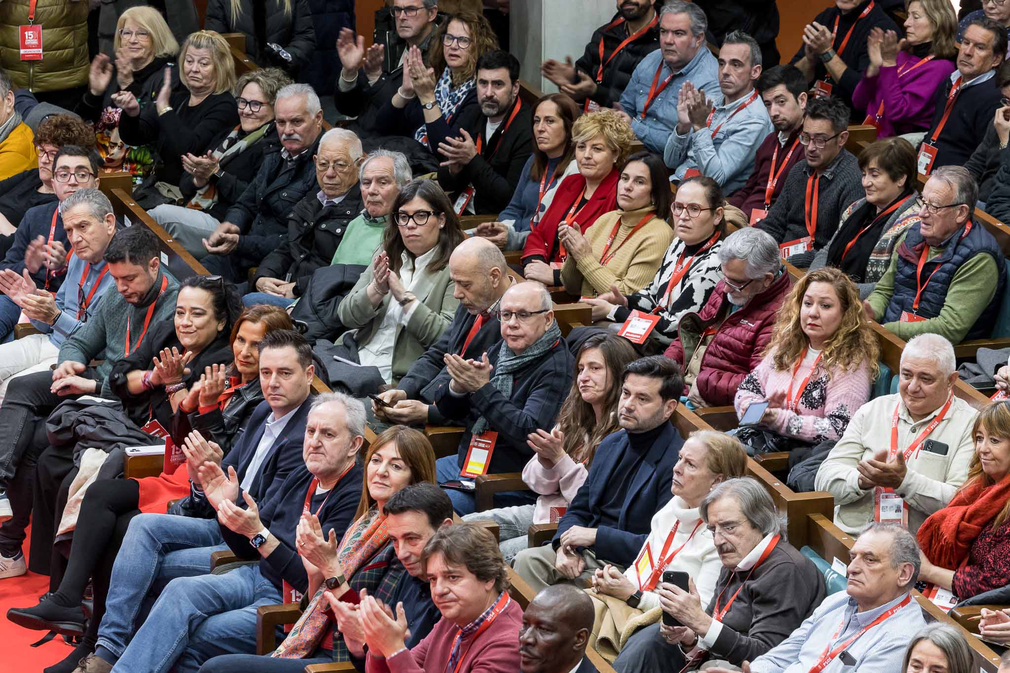 Militantes y dirigentes asistentes al Congreso.