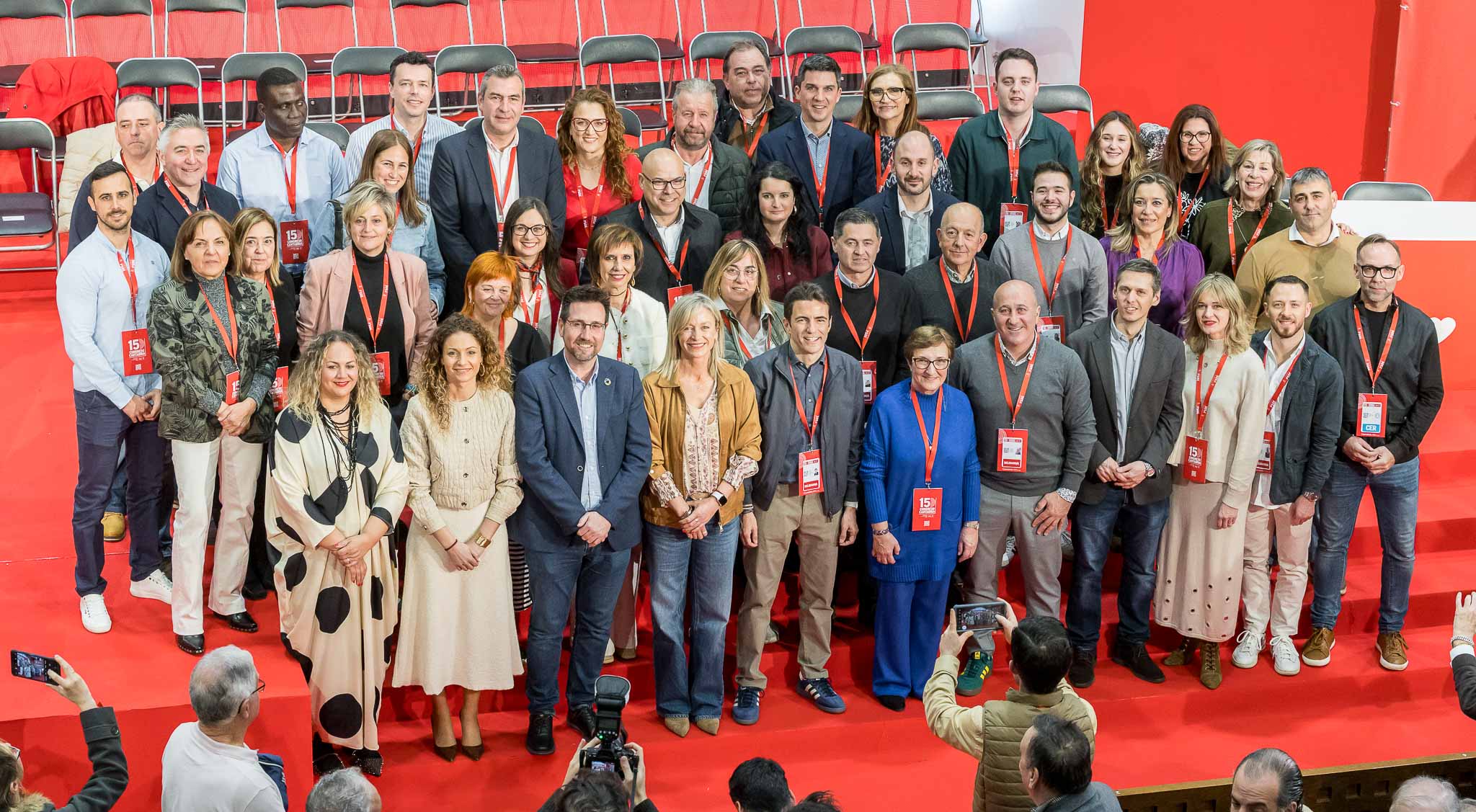 Foto de familia de la nueva dirección socialista en Cantabria.