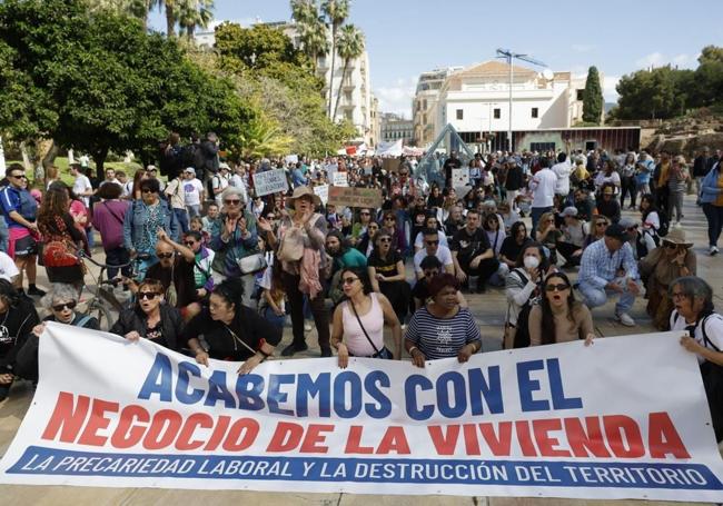 Manifestación celebrada en Málaga.