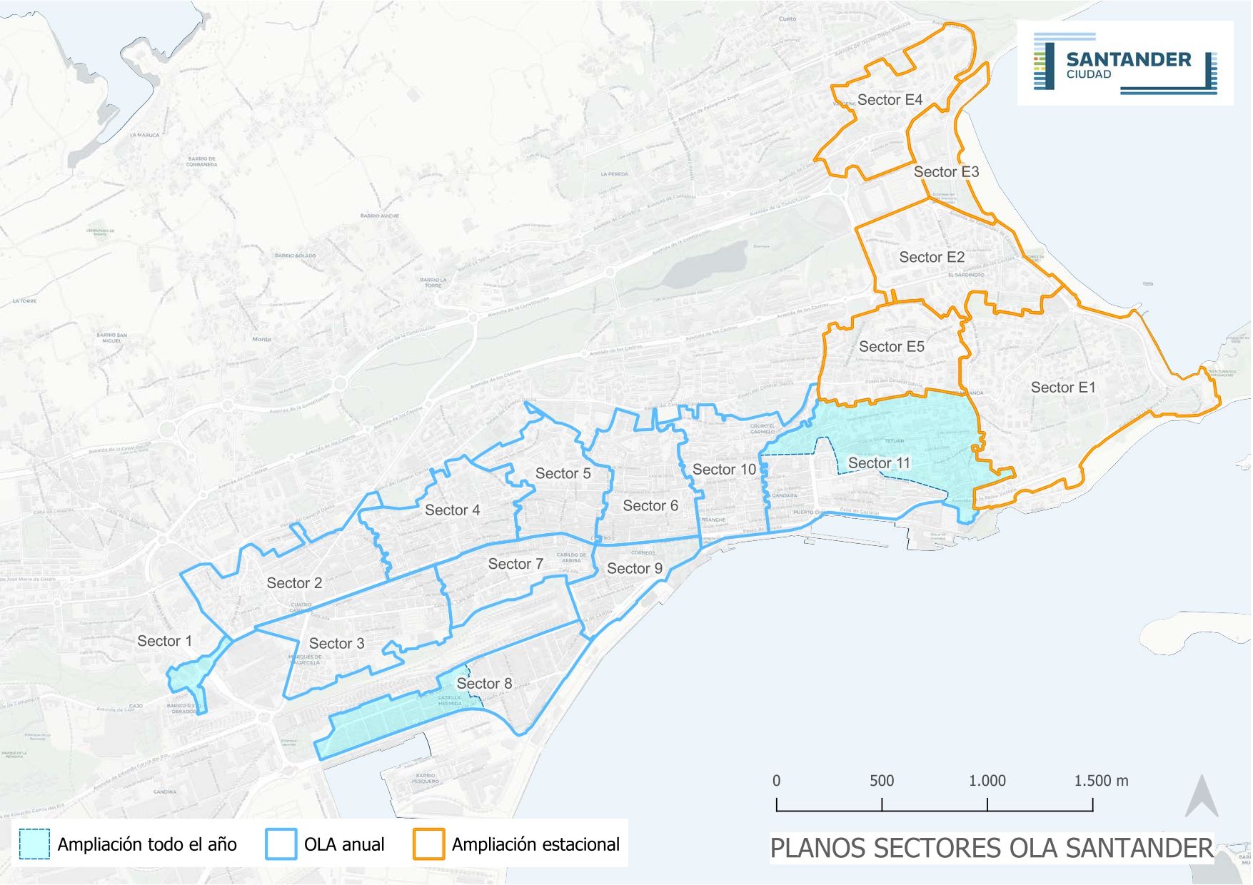 Así quedará el mapa de la OLA en Santander