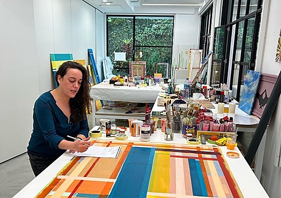 Débora Regalado en su estudio.