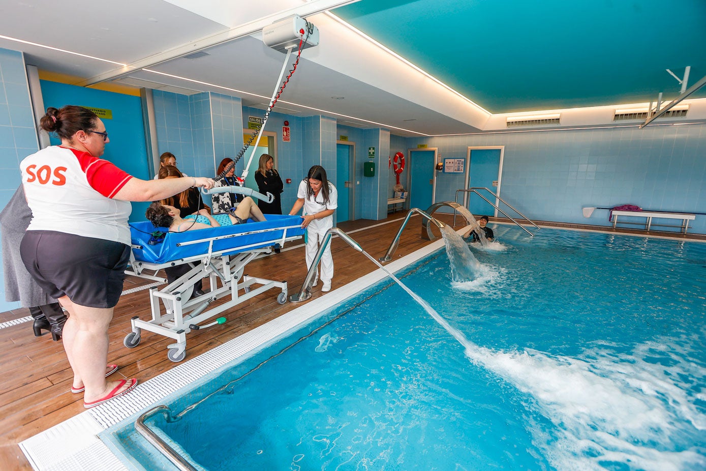 La piscina terapéutica, afincada en el módulo 1 que se estrenó el año pasado, es uno de los espacios de referencia del centro.