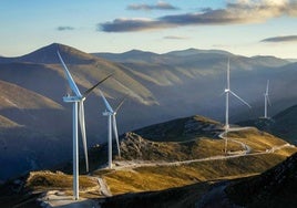 Uno de los parques eólicos que Capital Energy tiene ya en funcionamiento en Asturias.