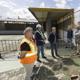 Imagen principal - Comienzan las obras en el patio del colegio Menéndez Pelayo, que no estará listo hasta el curso que viene