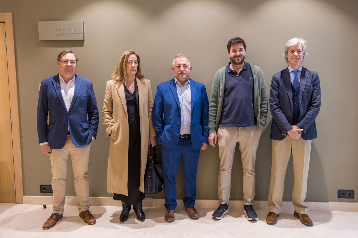 Javier Vidal, Irene Suárez, José Miñambres, Manuel Coterillo y Carlos Pajares.