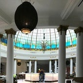 Foto de la cúpula del Hotel Palace, en Madrid, durante las obras.
