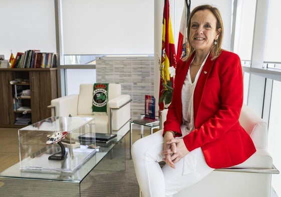 La consejera, el pasado jueves, en su despacho de la quinta planta de la sede gubernamental de Peña Herbosa.
