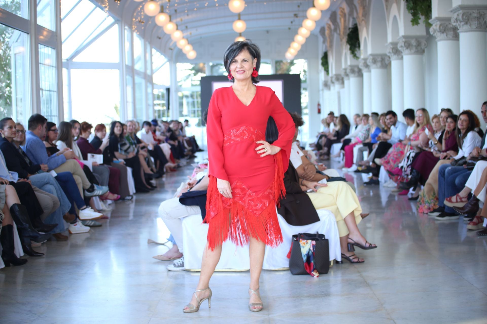 Uno de los modelos que presentó en la pasarela Pilar Ibáñez, conocida como PI
