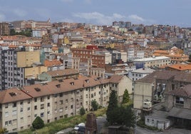 Imagen aérea de Santander desde la calle Alta.