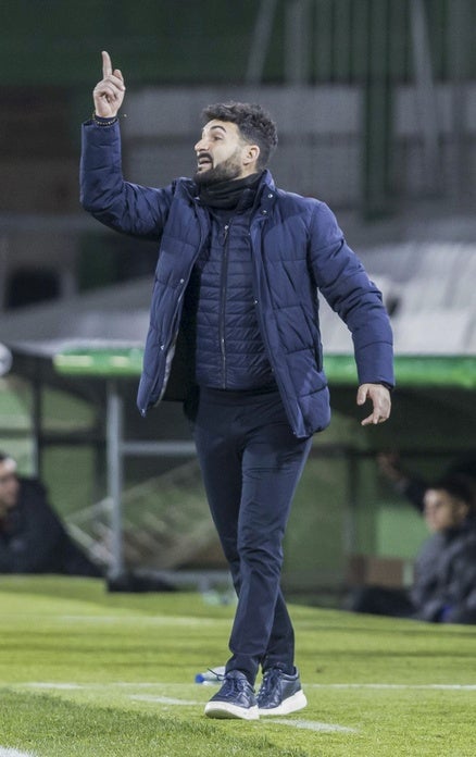 Guillermo F. Romo, en su último partido con el Racing en los Campos de Sport.