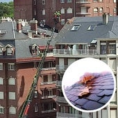 Un rayo cae en un edificio en Castro y provoca daños en el tejado y la chimenea