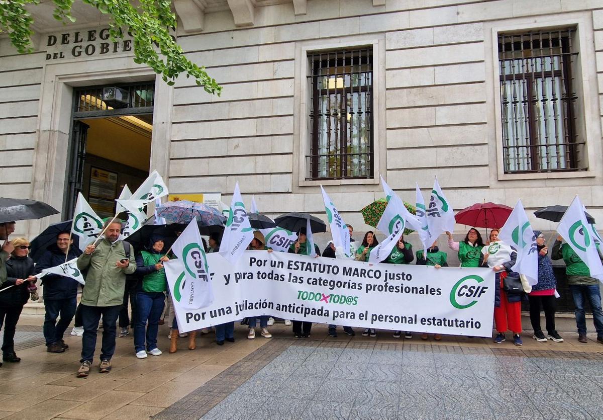 Protesta de CSIF contra el borrador del Estatuto Marco de sanitarios