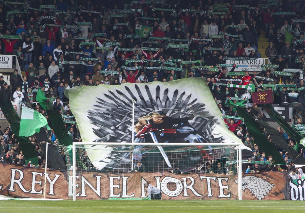 El tifo de 'El Rey en el Norte' de la Gradona en 2014 dio que hablar.