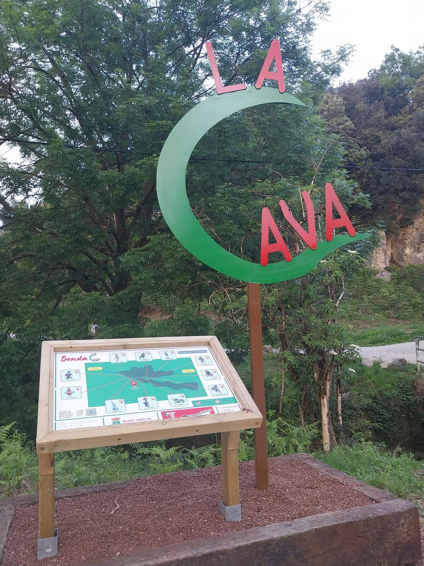 En las entradas al parque hay un plano de la senda.