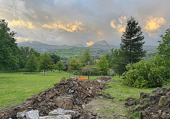 Inicio de las obras en el parque del mirador de La Gándara.