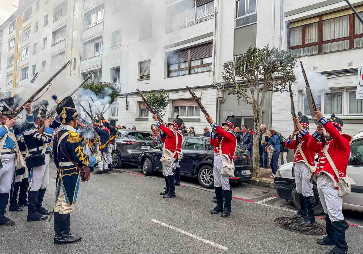 La lluvia desluce el homenaje en Castro a los caídos durante la Francesada