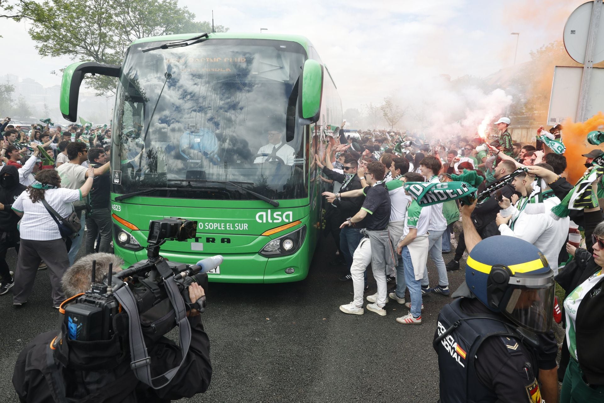 El recibimiento a los jugadores, en imágenes