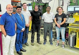 Representantes de la empresa Patil Rail Infrastructure, en una visita reciente al Ladicim