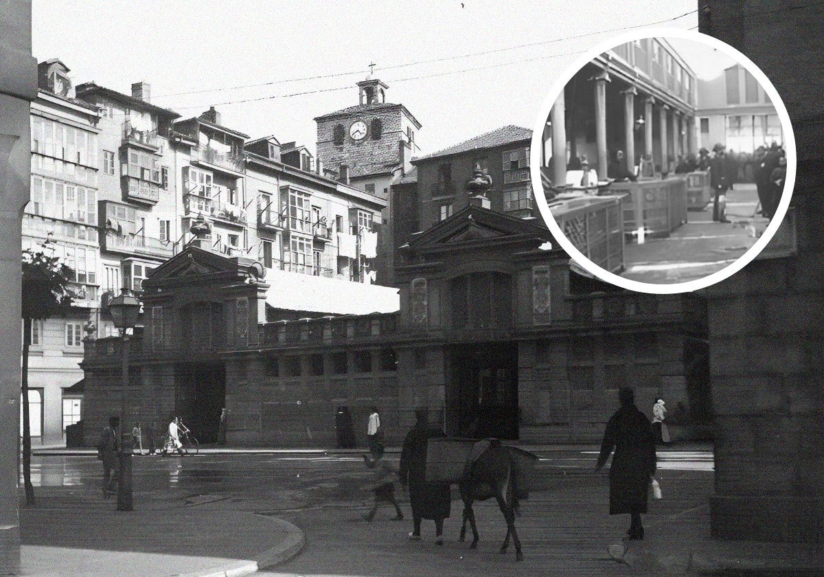 Este mercado, estuvo ubicado en el barrio homónimo. Su nombre proviene de la época medieval, cuando la bahía de Santander llegaba el final de la calle Calvo Sotelo. En su lado interior, se encontraban las Reales Atarazanas, arsenal y base naval de la época. La plaza ha tenido diversas remodelaciones a lo largo de su historia. El edificio que fue en primer lugar la pescadería debido a su cercanía la dársena, evolucionó en su última etapa a mercado donde se instalaron panaderías, ventas de carne, animales vivos, frutos secos, etc.