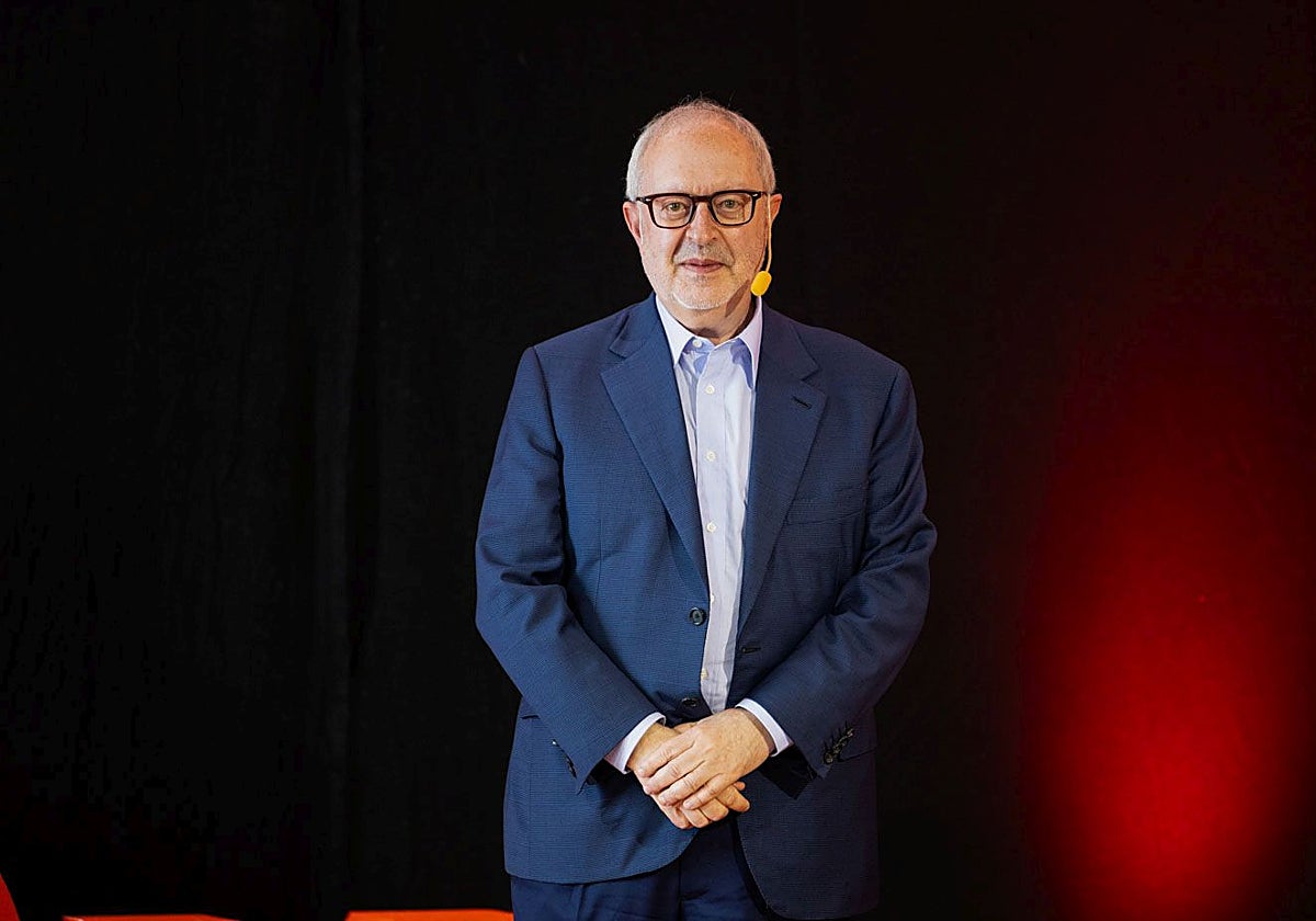 El empresario y coleccionista, José María Lafuente, durante su intervención.