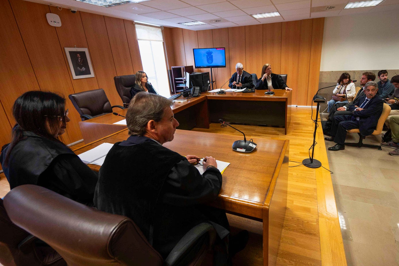 Momento del acto de conciliación, al que el rey emérito no ha acudido.