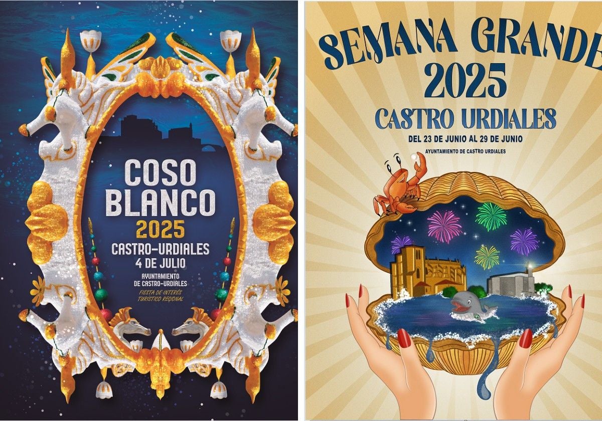 Carteles del Coso Blanco y de la Semana Grande de Castro Urdiales.