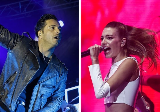 David Bustamante y Ana Guerra durante sus conciertos.