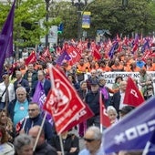 Manifestación del Día del Trabajador en Santander el pasado 1 de Mayo.