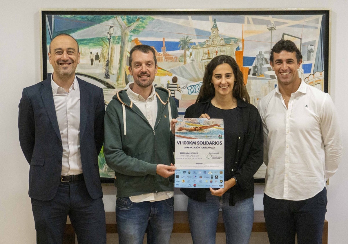 Javier López Estrada, Daniel Grijalba, Alba Díaz y Nacho González, en la presentación de la cita esta semana.