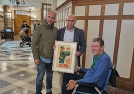 José Alberto, Manolo Higuera y Juan Carlos Unzué, esta mañana en la cumbre nacional de la ELA.