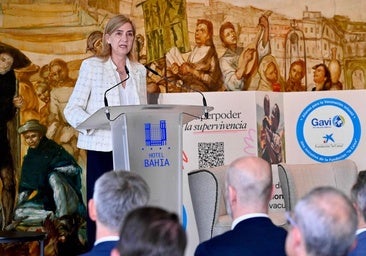 Cristina de Borbón en el acto celebrado este jueves en el Hotel Bahía de Santander.