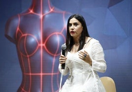La diseñadora Odette Álvarez, en el auditorio del Centro Botín.