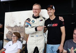 Ari Vatanen junto a su copiloto, Fabrizia Pons, y Dani Sordo.