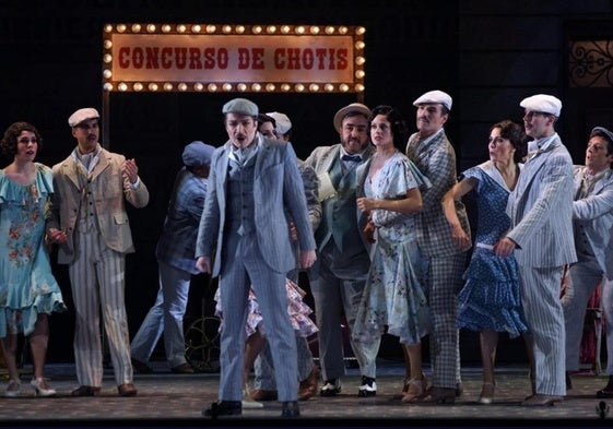 Una escena de 'La verbena de la Paloma' que se ofrece este viernes y sábado en la Sala Argenta.