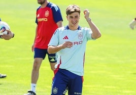 Pablo Torre, durante la concentración con la selección sub 21.