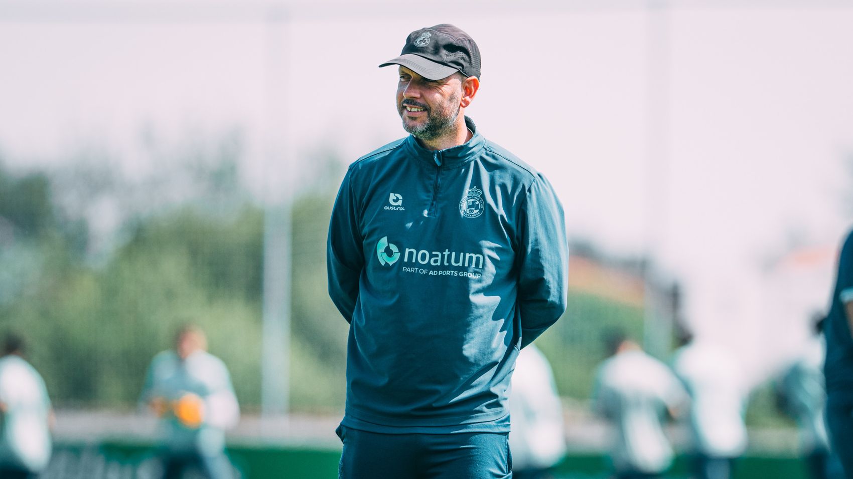 José Alberto, en el entrenamiento de este viernes en La Albericia.
