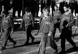 Desfile de los juegos escolares celebrados en Madrid.