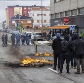 Piquete realizado el pasado jueves en el polígono de Candina.